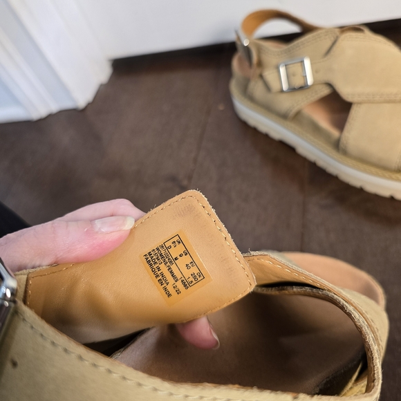 Clarks Suede Sandals with Buckle - Picture 7 of 8